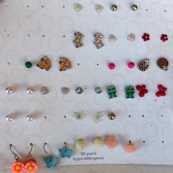 Wonder Nation 49-Pc. Hypoallergenic Mini Fashion Girl's Children/Youth Earrings - Picture 6 of 6
